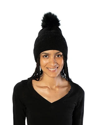 Marcus Adler Scattered Crystal Pom Beanie