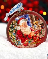Designocracy Getting Ready for Holidays Santa Lg Glass Holiday Ornaments D. Gelsinger