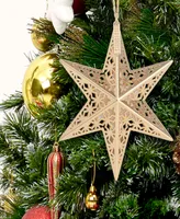 National Tree Company Scentsicles Decorative Ornament, Metal Gold-Tone Star, White Winter Fir with Refill