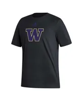 Men's adidas Black Washington Huskies Logo Fresh T-shirt