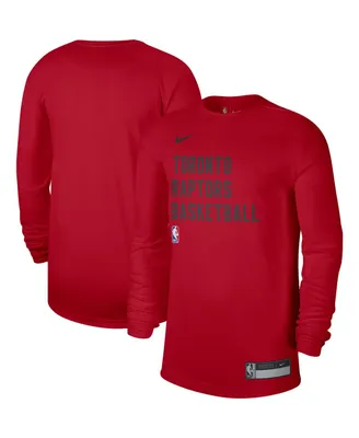 Men's and Women's Nike Red Toronto Raptors 2023/24 Legend On-Court Practice Long Sleeve T-shirt