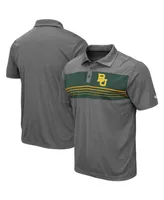 Men's Colosseum Heathered Charcoal Baylor Bears Smithers Polo Shirt