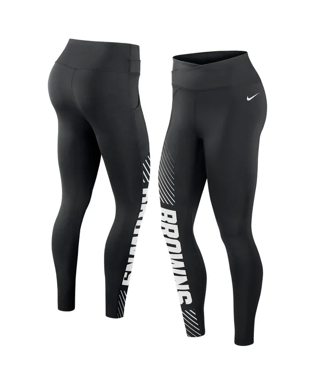 Lids Tennessee Titans Nike Women's Yard Line Crossover Leggings - Black