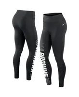 Women's Nike Black Cleveland Browns Yard Line Crossover Leggings