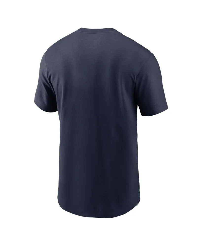 Men's Nike College Navy Seattle Seahawks Essential Blitz Lockup T-shirt
