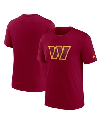 Men's Nike Burgundy Washington Commanders Rewind Logo Tri-Blend T-shirt
