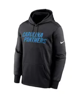 Men's Nike Black Carolina Panthers Wordmark Performance Pullover Hoodie