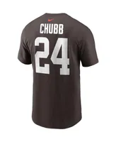 Men's Nike Nick Chubb Brown Cleveland Browns Player Name and Number T-shirt