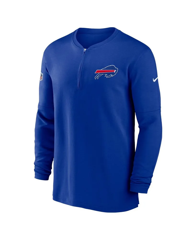Men's Nike Royal Buffalo Bills 2023 Sideline Performance Long Sleeve Quarter-Zip Top