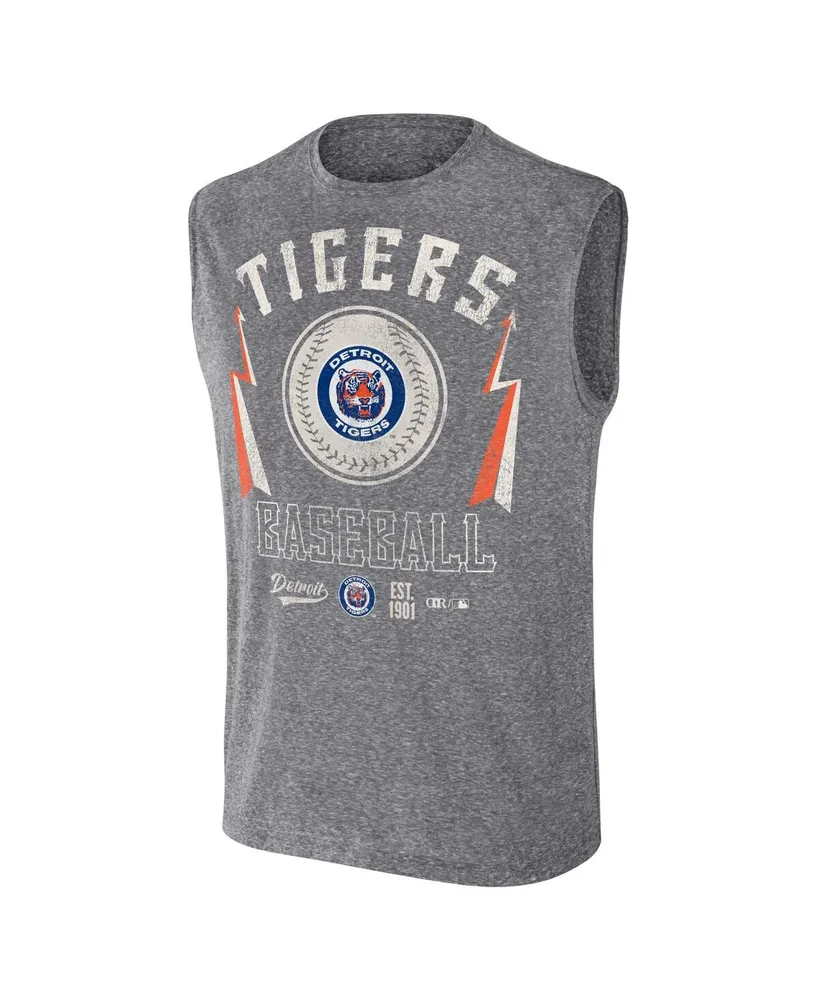 Men's Darius Rucker Collection by Fanatics Charcoal Detroit Tigers Muscle Tank Top