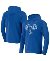 Men's Darius Rucker Collection by Fanatics Royal Kansas City Royals Waffle-Knit Raglan Pullover Hoodie