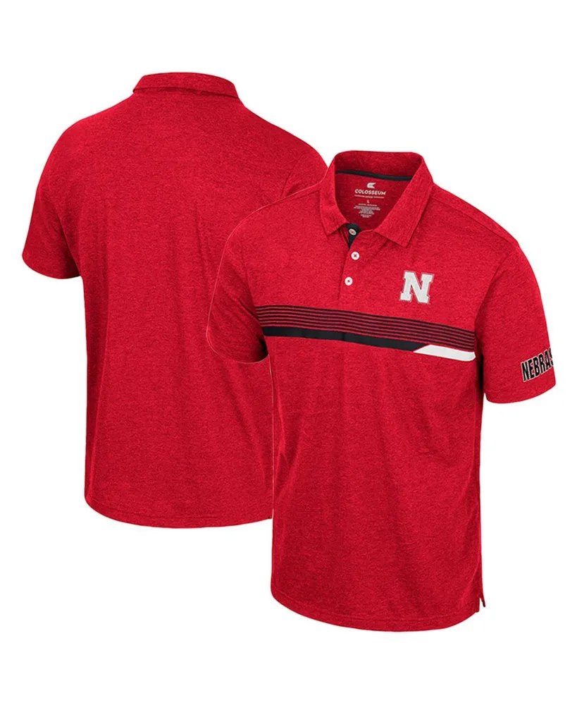 Men's Colosseum Scarlet Nebraska Huskers No Problemo Polo Shirt