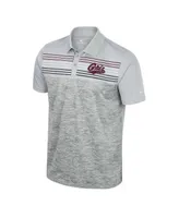 Men's Colosseum Gray Montana Grizzlies Cybernetic Polo Shirt