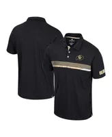 Men's Colosseum Black Colorado Buffaloes No Problemo Polo Shirt