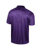 Men's Colosseum Purple Lsu Tigers Honeycomb Raglan Polo Shirt