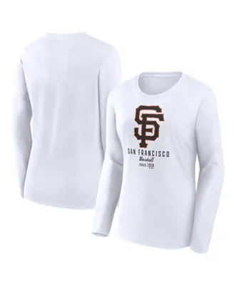 Women's Fanatics White San Francisco Giants Long Sleeve T-shirt
