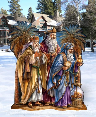 Designocracy Three Wise Men 32" Outdoor Christmas Yard Decor G. DeBrekht