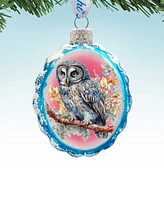 Designocracy Owl Keepsake Mercury Christmas Glass Ornaments G. DeBrekht