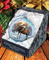 Designocracy In the Heart of the Forest - Moose Ball Christmas Glass Ornaments G. DeBrekht