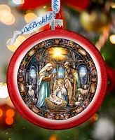 Designocracy Guiding Light Nativity Scene Ball Mercury Christmas Glass Ornaments G. DeBrekht