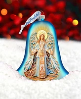 Designocracy Light-Bearing Angel Bell Christmas Mercury Glass Ornaments G. DeBrekht