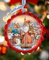 Designocracy Merry Christmas Wreath Mercury Glass Christmas Ornaments G. DeBrekht