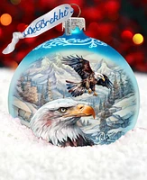 Designocracy The Land of the Free-American Eagle Ball Christmas Glass Ornaments G. DeBrekht