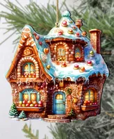 Designocracy Gingerbread House Christmas Wooden Ornaments Holiday Decor G. DeBrekht