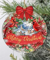 Designocracy Merry Christmas Wooden Ornaments Holiday Decor G. DeBrekht