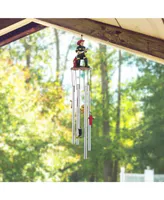23" Long Us Fireman on Duty Round Top Wind Chime