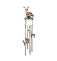 23" Long Deer with Fawn Round Top Wind Chime