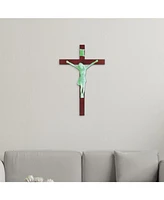 Fc Design Jesus Nailed On The Cross 22"H Luminous Crucifix Holy Statue Grows In The Dark Religious Decoration Figurine Home Decor Perfect Gift for Hou