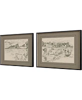 Sepia Scenes I Framed Art, Set of 2