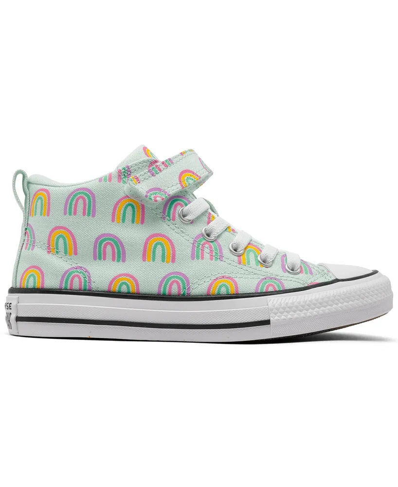 Converse Little Girls Chuck Taylor All Star Malden Street Rainbows Adjustable Strap Casual Sneakers from Finish Line