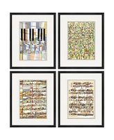 Geometry of Music Framed Art, Set of 4