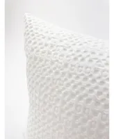 Anaya Home White 14x20 Down Alternative Cotton Waffle Weave Pillow