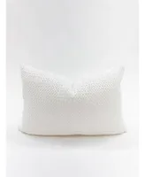 White 14x20 Down Alternative Cotton Waffle Weave Pillow