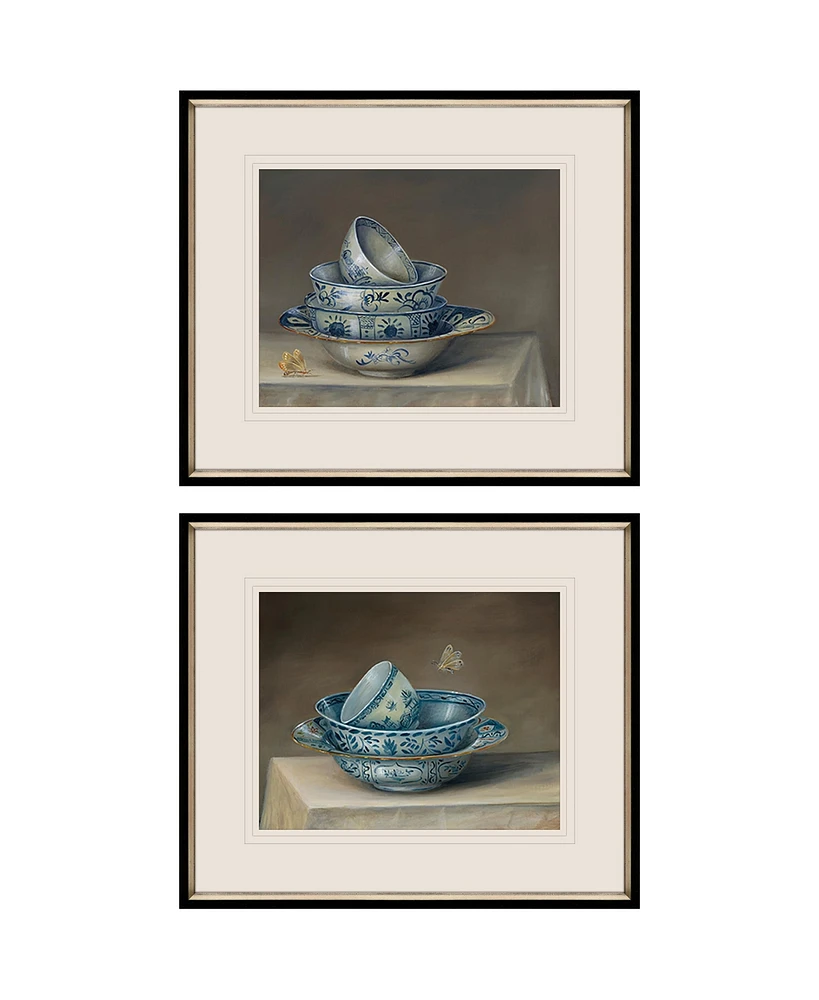 Traditional Bowl Framed Art, Set of 2