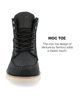 Territory Men's Venture Tru Comfort Foam Moc Toe Lace-up Ankle Boots