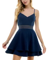 City Studios Juniors' Layered Fit & Flare Dress