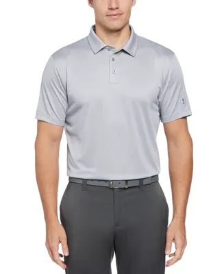 Pga Tour Men's Two-Color Mini Jacquard Short-Sleeve Golf Polo Shirt