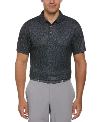 Pga Tour Men's Abstract Floral-Print Performance Golf Polo Shirt