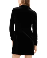 1.state Women's Velvet Blazer Mini Dress