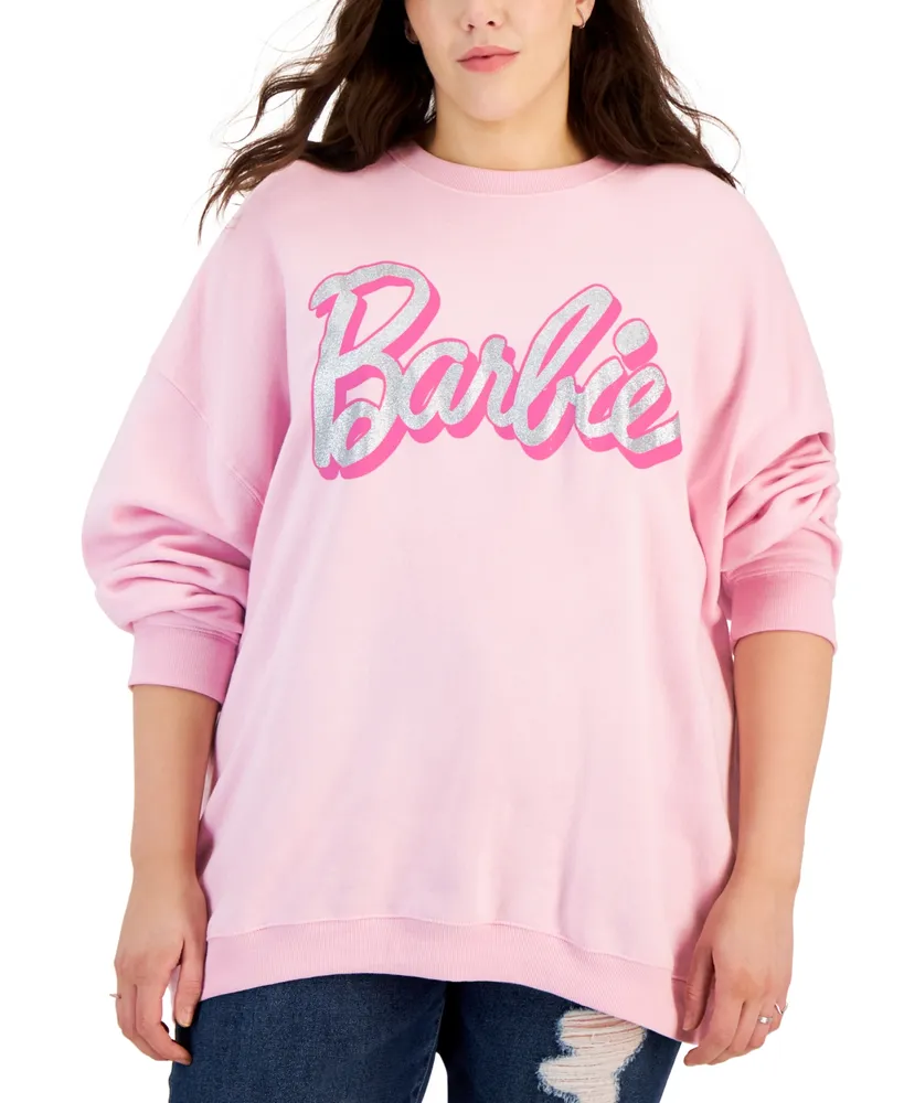 Little Girls Barbie Graphic Sweatshirt and Leggings - White