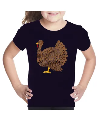 Child Thanksgiving - Girl's Word Art T-Shirt