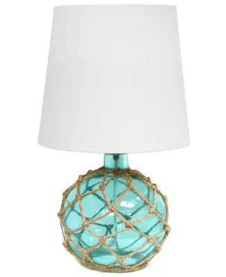 Lalia Home Maritime 14.75" Colored Glass Rope Table Lamp