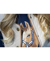 Hope & Henry Girls Horse Intarsia Pullover Sweater