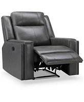 Abbyson Living Rhodes 37.5" Top-Grain Leather Manual Recliner