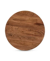 Nels 30" Acacia Wood Round Coffee Table