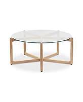 Hetta 35.5" Oak Round Coffee Table